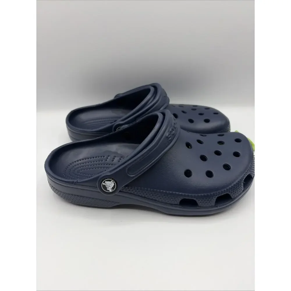 Crocs Blue Kids Classic Clog 206991 Size J4 Youth 4 Slip On NWT w 4 Jibbitz